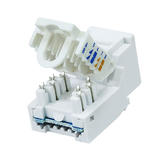 PrimeCables Cab 310 Cat5e RJ 45 Jacks Cat5E RJ 45 Toolless Keystone Jack in White PrimeCables