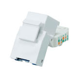 PrimeCables Cab 310 Cat5e RJ 45 Jacks Cat5E RJ 45 Toolless Keystone Jack in White PrimeCables