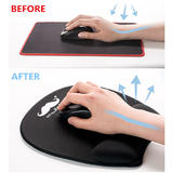 Moustache M PAD 505 Wrist Rests Mouse Pads Mouse Pad with Gel Wrist Support Black Moustache