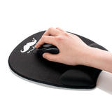 Moustache M PAD 505 Wrist Rests Mouse Pads Mouse Pad with Gel Wrist Support Black Moustache