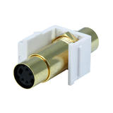 Monoprice Canada Cab 6557 Audio Video keystone Jacks Keystone Jack S Video Mini 4Pin F F White Monoprice