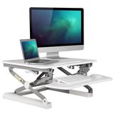 PrimeCables Cab MT101 M WH STM02 3 Monitor Desk Mounts Sit Standing Height Adjustable Desk Ergo Riser ADR 35 Standing Portabl