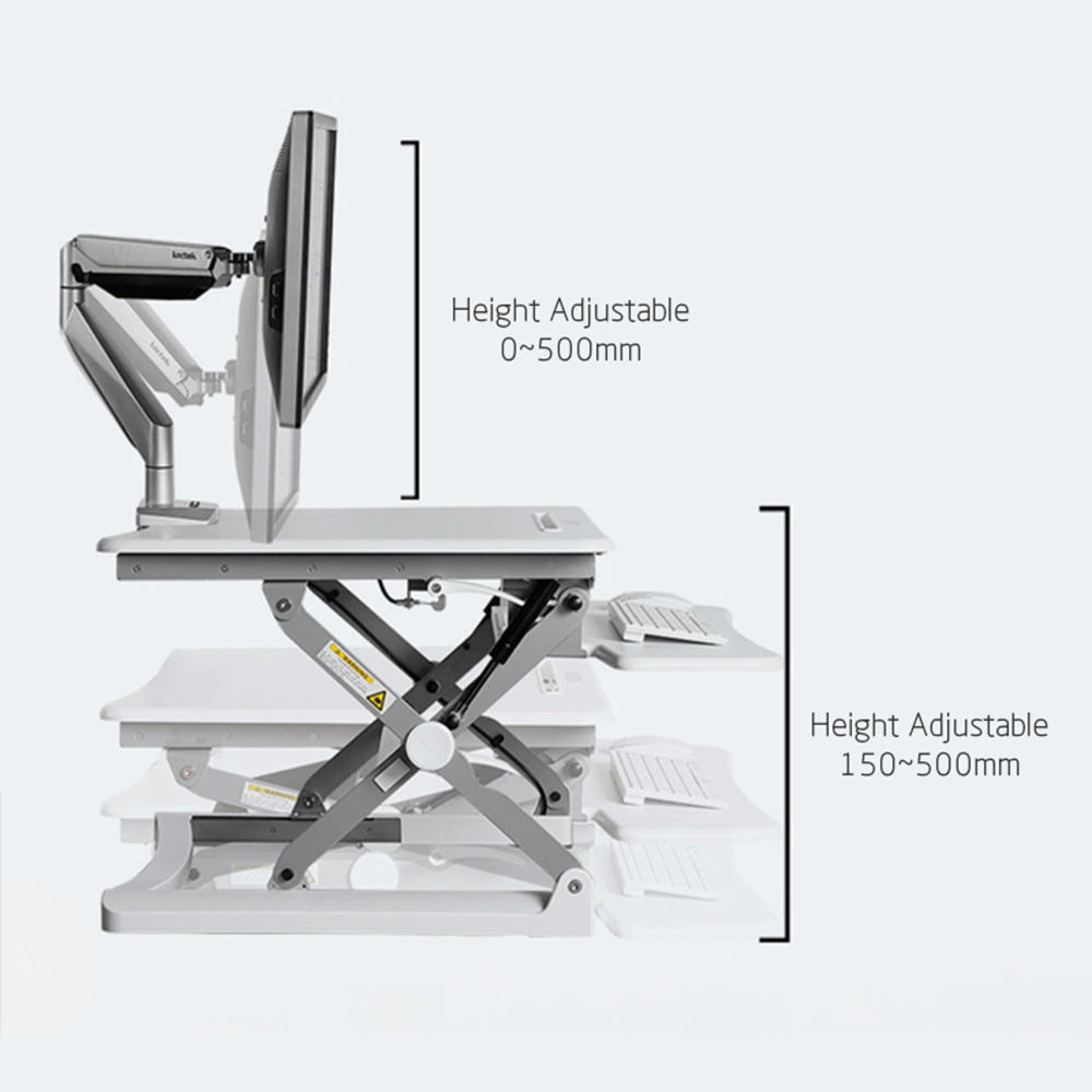 35" Adjustable Standing Desk Riser & Standing Mat – PrimeCables