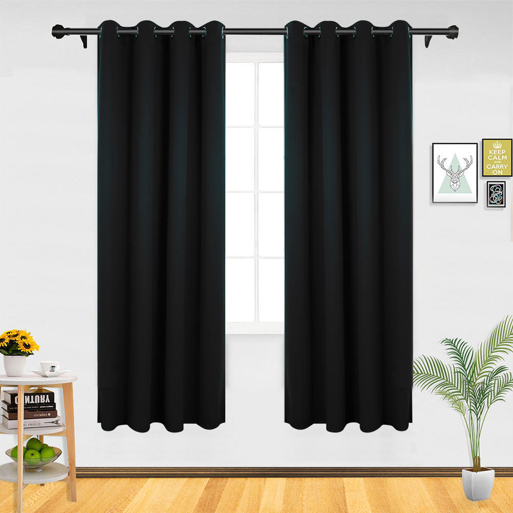 Solid Thermal Insulated Blackout Curtain Livingbasics