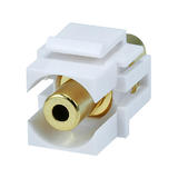 Monoprice Canada Cab 6576 Audio Video keystone Jacks Keystone Jack 3 5mm Stereo Flush Type White Monoprice