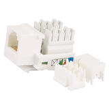 Monoprice Canada Cab 7296 RJ 11 RJ 12 Jacks RJ 12 110 Type 90 Keystone Jack White Monoprice