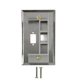 WP 107 SS Audio Video Wall Plates Wall Plate Single Gang 1x DB9 1x Keystone Stainless Steel