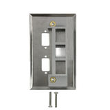 WP 106 SS Audio Video Wall Plates Wall plate Single Gang 2x DB9 1x Keystone Stainless Steel