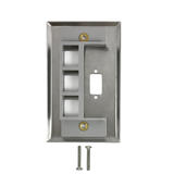 WP 102 SS Audio Video Wall Plates 1 Port DB9 size cutout 3 x Keystone Stainless Steel Wall Plate
