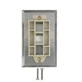WP 1P SS Audio Video Wall Plates 1 Port Keystone Stainless Steel Wall Plate