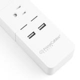 PrimeCables Cab BU3UW AC Power Adapters Alexa Enabled Wi Fi Smart Power Strip Surge Protector 3 Outlets 2 USB Fast Charging P