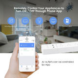 PrimeCables Cab BU3UW AC Power Adapters Alexa Enabled Wi Fi Smart Power Strip Surge Protector 3 Outlets 2 USB Fast Charging P