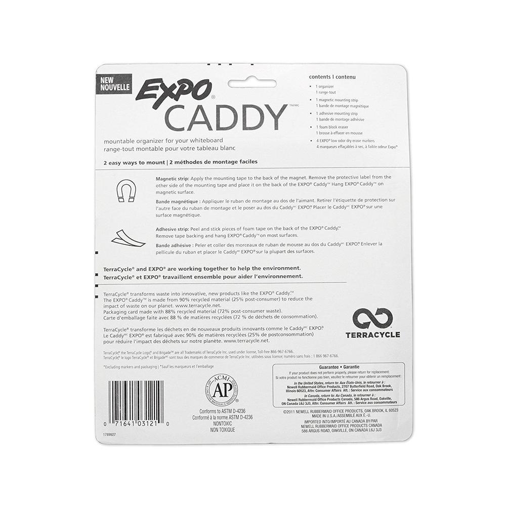 Expo® Caddy Recycled Dry Erase Marker & White Board Eraser Organizer, 4
