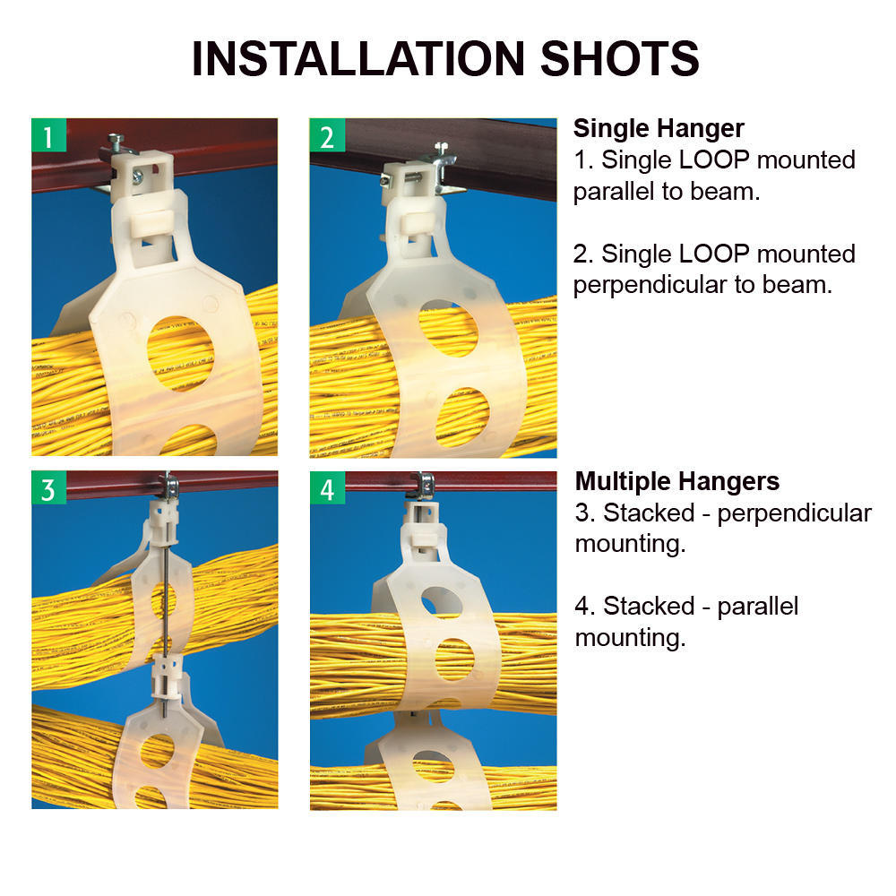 Loop Cable Hanger 2 inch, Plenum Rated