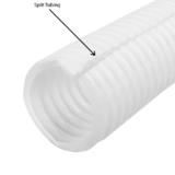 SL 200 100 WH Cable Organizers White Split Loom 100 ft 2 inch
