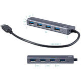 Monoprice Canada Cab 21671 USB 3 0 Adapters 4 Port USB 3 0 Premium Aluminum Hub with AC Adapter Monoprice