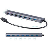 Monoprice Canada Cab 21672 USB 3 0 Adapters 7 Port USB 3 0 Premium Aluminum Hub with AC Adapter Monoprice