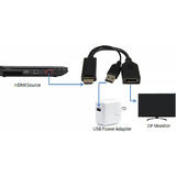 Other Brands Cab AD HDMI DP A Display Port Adapters 6 inch HDMI Male to DisplayPort Female 4K Adapter Active Black