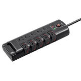 Monoprice Canada Cab 15875 Surge Protector Power Strip Monoprice 10 Outlet Rotating Power Surge Block 8ft Cord 2880 Joules