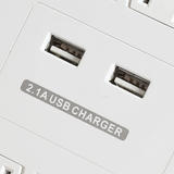 Monoprice Canada Cab 9203 Surge Protector Power Strip 12 Outlet Power Surge Protector w 2 Built In USB Charger Ports 4230 Jou