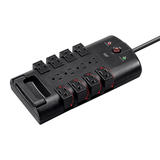Monoprice Canada Cab 15874 Surge Protector Power Strip Monoprice 12 Outlet Rotating Power Surge Block 10ft Cord 4320 Joules