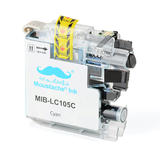 Moustache LC105C MFC J4410DW Brother LC105C Compatible Cyan Ink Cartridge High Yield Moustache