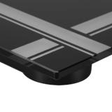 LivingBasics LB B8012 Bathroom Fixtures Digital Bathroom Scale Step On Technology Non Slip Tempered Glass Platform Temperatur