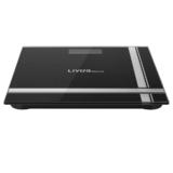 LivingBasics LB B8012 Bathroom Fixtures Digital Bathroom Scale Step On Technology Non Slip Tempered Glass Platform Temperatur