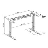 PrimeCables Cab M02 23R BK STM01 1 Monitor Desk Mounts Sit Stand Dual Motor Height Adjustable ADR Desk Frame Electric Black S