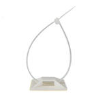 PrimeCables Cab TM 40 Cable Tie Mounts and Clips PrimeCables Cable Tie Mounts 40mmx40mm with Glue 100pcs Pack White
