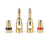 PrimeCables Cab 9437 Banana Plugs 5 PAIRS OF High Quality Copper Speaker Banana Plugs Open Screw Type PrimeCables