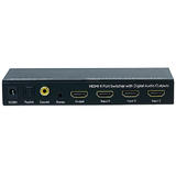 Monoprice Canada Cab 5557 Analog Digital Converters 4x1 HDMI Switch with Analog Digital Coaxial and Digital Optical Audio Out