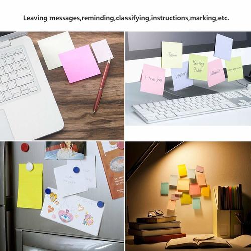 SelfStick Notes, 3" x 3" (75 x 75mm), 400 Sheets, 5 Assorted Neon