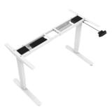 PrimeCables Cab M02 23R WH FR02 Monitor Desk Mounts Sit Stand Dual Motor Adjustable ADR Desk Frame Electric White Ergonomic F