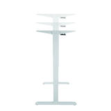 PrimeCables Cab M02 23R WH FR02 Monitor Desk Mounts Sit Stand Dual Motor Adjustable ADR Desk Frame Electric White Ergonomic F
