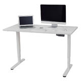 PrimeCables Cab M02 23R WH FR02 Monitor Desk Mounts Sit Stand Dual Motor Adjustable ADR Desk Frame Electric White Ergonomic F