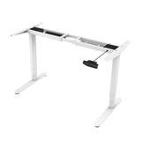 PrimeCables Cab M02 23R WH FR02 Monitor Desk Mounts Sit Stand Dual Motor Adjustable ADR Desk Frame Electric White Ergonomic F