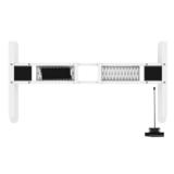 PrimeCables Cab M02 23R WH FR02 Monitor Desk Mounts Sit Stand Dual Motor Adjustable ADR Desk Frame Electric White Ergonomic F