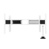 PrimeCables Cab M02 23R WH FR02 Monitor Desk Mounts Sit Stand Dual Motor Adjustable ADR Desk Frame Electric White Ergonomic F