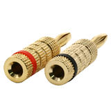 PrimeCables Cab Audio 2801 Banana Plugs High Quality Gold Plated Speaker Banana Plugs Closed Screw Type 1 Pair Primecables