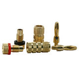 PrimeCables Cab Audio 2801 Banana Plugs High Quality Gold Plated Speaker Banana Plugs Closed Screw Type 1 Pair Primecables