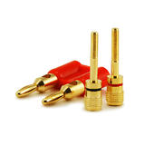 PrimeCables Cab 2944 Banana Plugs Dual High Quality Copper Speaker Banana Plugs JX 74052 Red PrimeCables