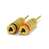 PrimeCables Cab 5975 Banana Plugs 1 PAIR OF High Quality Copper non banana Speaker Plugs Pin Screw Type PrimeCables