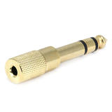 Monoprice Canada Cab 7169 Audio Adapters Metal 6 35mm 1 4 Inch Stereo Plug to 3 5mm Stereo Jack Adaptor Gold Plated