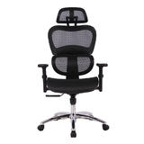 Moustache MOFC HLC 1388F 1K Ergonomics Chair High Back Executive Office Mesh Chair with Adjustable Headrest and Armrest Black