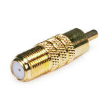 PrimeCables Cab 4130 Video Adapters RCA Male to F Type Female Adaptor Gold Plated PrimeCables