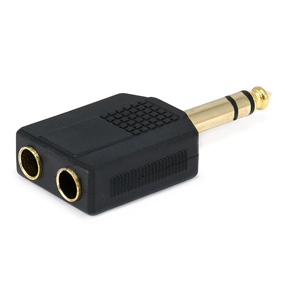 6.35mm (1/4in) TRS Stereo Plug to 2x 6.35mm (1/4in) TRS Stereo Jack ...