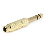 Monoprice Canada Cab 7177 Audio Adapters Metal 6 35mm 1 4 Inch Stereo Plug to RCA Jack Adaptor Gold Plated Monoprice