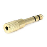 Monoprice Canada Cab 7168 Audio Adapters Metal 6 35mm 1 4 Inch Stereo Plug to 3 5mm Mono Jack Adaptor Gold Plated Monoprice