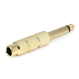 Monoprice Canada Cab 7171 Audio Adapters Metal 6 35mm 1 4 Inch Mono Plug to 6 35mm 1 4 Inch Stereo Jack Adaptor Gold Plated M